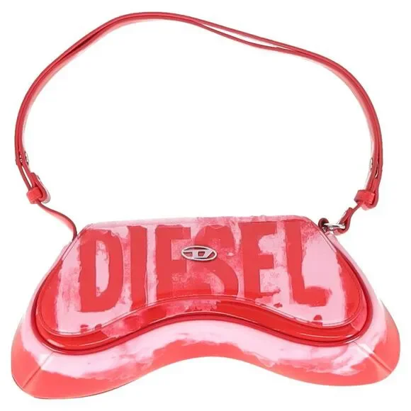Diesel | Bags | Diesel Play Flap Shoulder Bag In Red Polyurethane